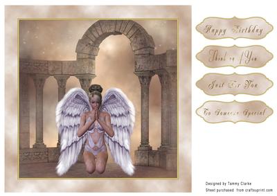 Beautiful Angel Card Topper 2