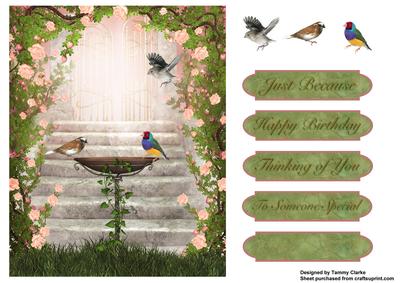 'many Meetings' Bird Card Topper
