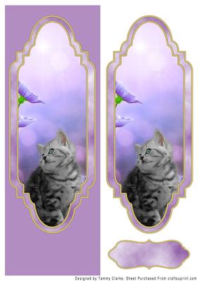 Sweet Kitten Long Card Topper