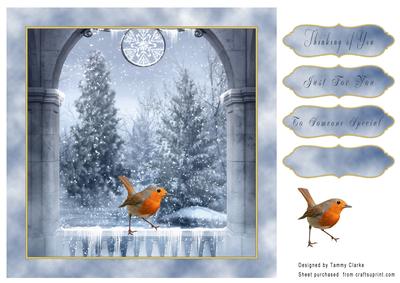 Winter Friend Card Topper 2