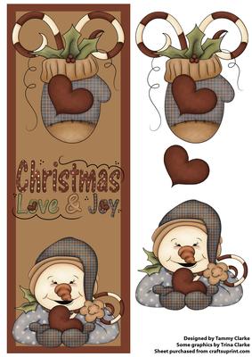 Cute Snowman Long Card Topper