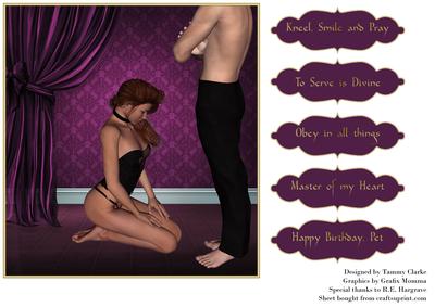 D/s Relationship Play Time Card Topper