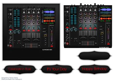 Music Mixer Deck Card Topper 1