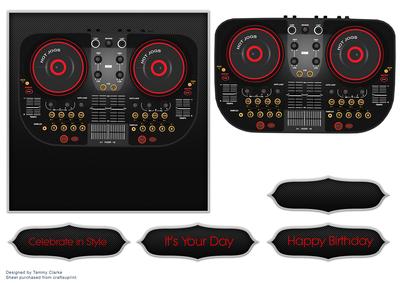 Music Mixer Deck Card Topper 4