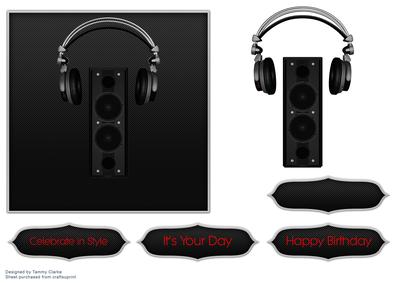 Music Mixer Deck Card Topper 5