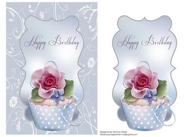 Cupcake Card Topper - Happy Birthday
