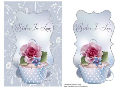 Cupcake Card Topper - Sister-in-law