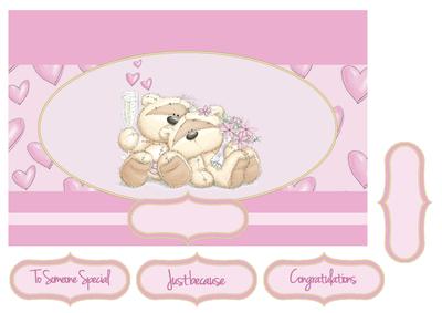 Adorable Teddies Celebrations Card Topper