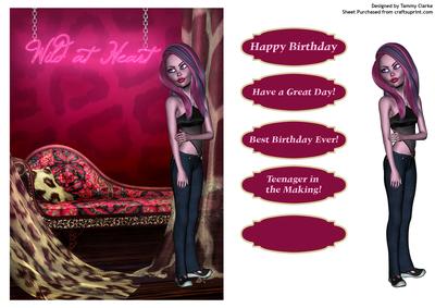 Monster Girl Birthday Topper