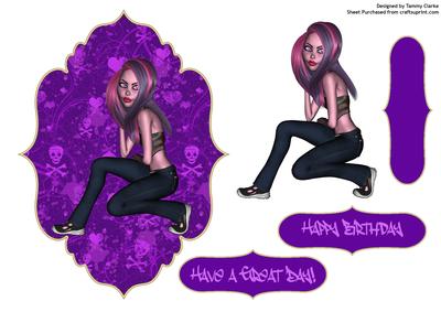 Teenage Monster Birthday Card Topper
