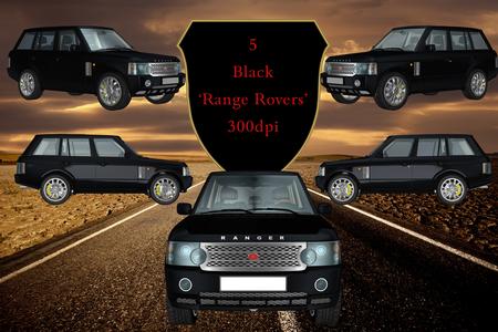 5 Black 'range Rover' Cars