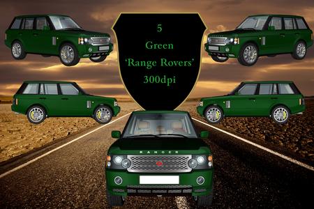 5 Green 'range Rover' Cars