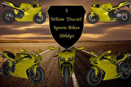5 Yellow Ducati Sports Bikes