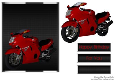 Sleek and Sexy Cbr Sportsbike Card Topper