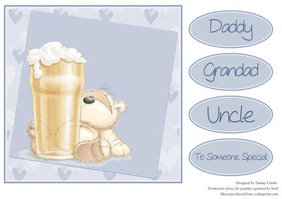 Adorable 'beer Time' Card Topper
