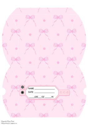 Baby Girl Name Tag Pillow Box