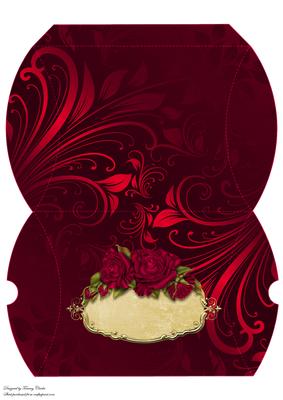 Beautiful Red Roses Pillow Box