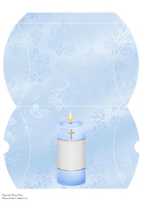 Baby Blue Candle Pillow Box