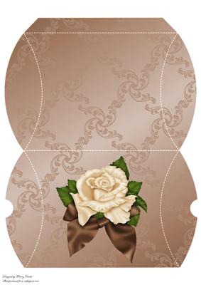 Chocolate Rose Pillow Box