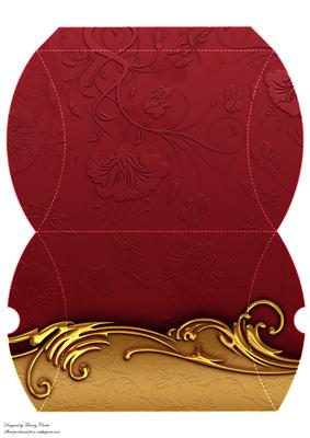 Deep Reds and Golds Pillow Box