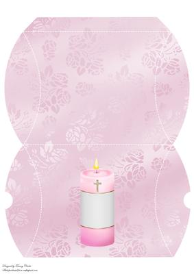 Pink Baby Candle Pillow Box