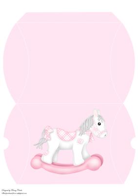 Baby Pink Rocking Horse Pillow Box