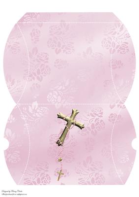 Baby Pink Rosary Pillow Box