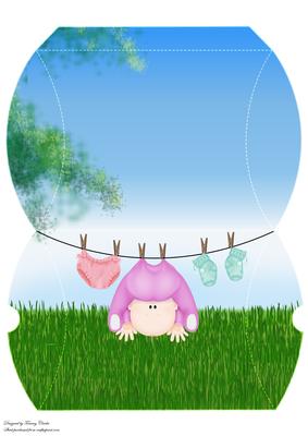 Cute Baby Girl Pillow Box