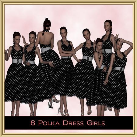 8 Polka Dot Dress Girls