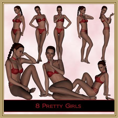 8 Pretty Lady Posers