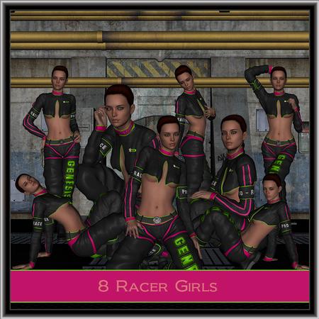 8 Sexy Racer Girls