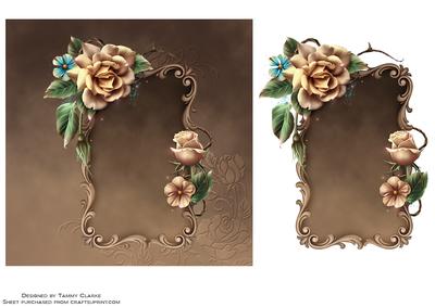 Chocolate Framed Roses Card Topper