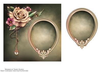 Roses and Pearl Card Topper