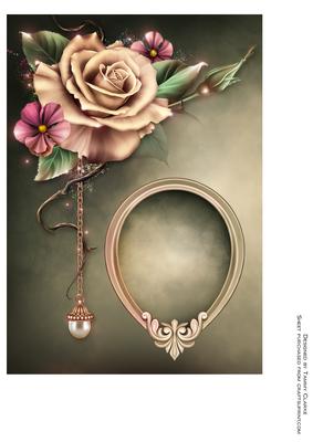 Beautiful Corner Roses Card Toper