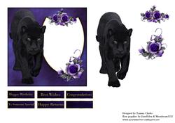 5x5 Black Panther Card Topper