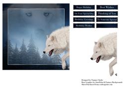 White Wolf Card Topper