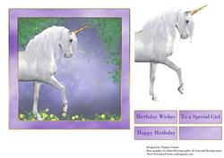 Beautiful Unicorn Card Topper