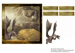 6x6 Dragon Card Topper