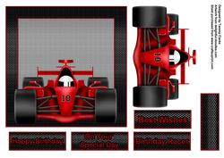 Vibrant Car Racing Card Topper