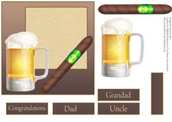 Beer and Cigar Card Topper