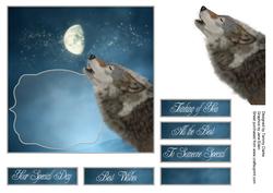 Howling Wolf Card Topper