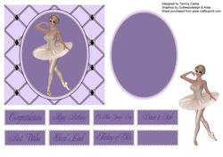 Soft Lilac Ballet Card Topper