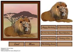 Wild Lion Card Topper