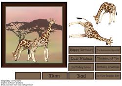 Wild Giraffe Card Topper