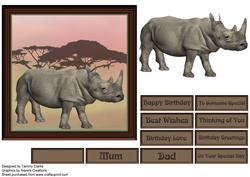 Wild Rino Card Topper