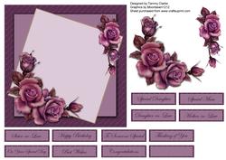 Dusky Rose Card Topper