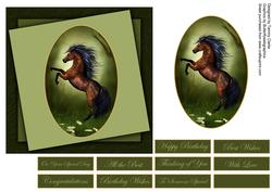 Beautiful Quick Horse Card Topper