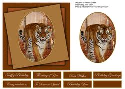 Beautiful Wild Tiger Card Topper