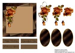 Rich Chocolate Roses Card Topper