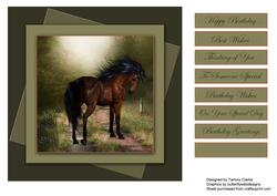 Beautiful Horse Card Topper 1